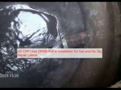UV CIPP Liner DN100 Lắp đặt kéo vào để sửa chữa nhanh chóng và không đào bên cạnh