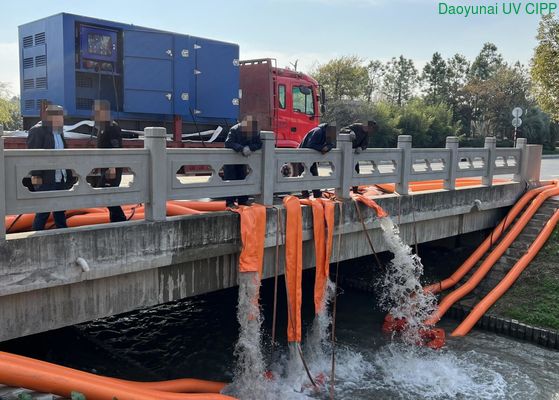 Máy bơm thoát nước bằng thép không gỉ có dòng chảy cao và đầu cao với máy phát điện diesel để kiểm soát lũ lụt
