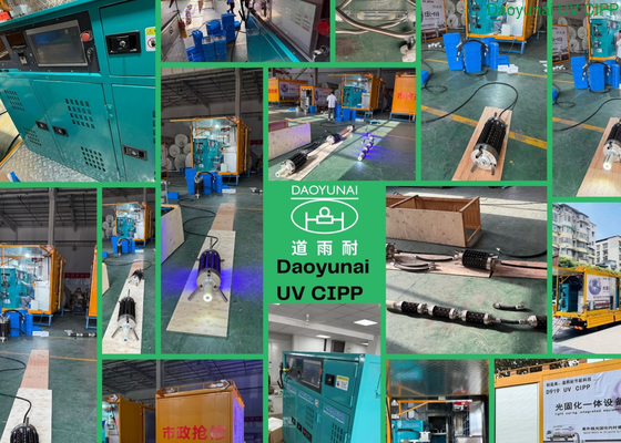 Thiết bị lót ống tại chỗ (CIPP) đóng rắn bằng tia UV, tiết kiệm năng lượng, ít bảo trì, với thiết kế tích hợp cao